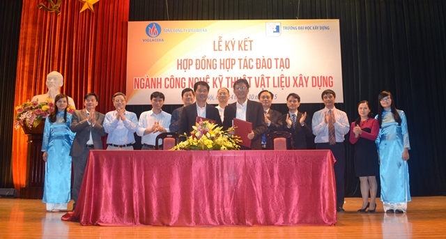Viglacera và Đại học Xây dựng hợp tác đào tạo kỹ sư ngành Công nghệ kỹ thuật vật liệu xây dựng