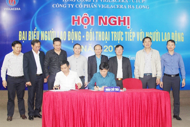 Công ty CP Viglacera Hạ Long tổ chức hội nghị đại biểu người Lao động – đối thoại trực tiếp với người lao động năm 2018